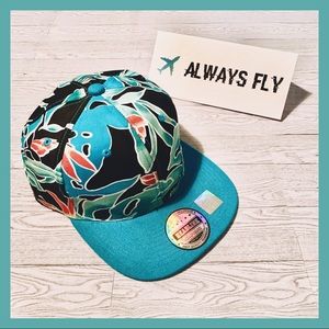 Aqua blue snapback hat - Tropical
